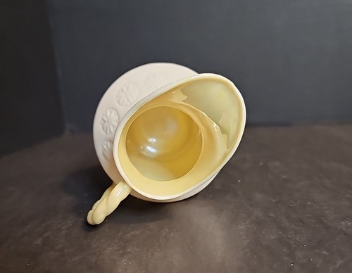 Vtg Belleek Ireland Cleary Creamer Yellow Luster Accent 6th Green Mark 1965-1980 - Picture 11 of 21