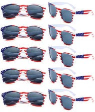 Fsmiling Bulk American Sunglasses USA Flag Sunglasses Patriotic Sunglasses-10...