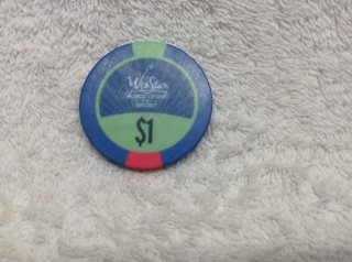 "WINSTAR HOTEL & CASINO" $1.00 TABLE GAMING CHIP OKLAHOMA/TEXAS BORDER