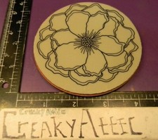 CIRCLE FLOWER MEDALLION 4 INCH 1 CLING RUBBER STAMP CREAKYATTIC