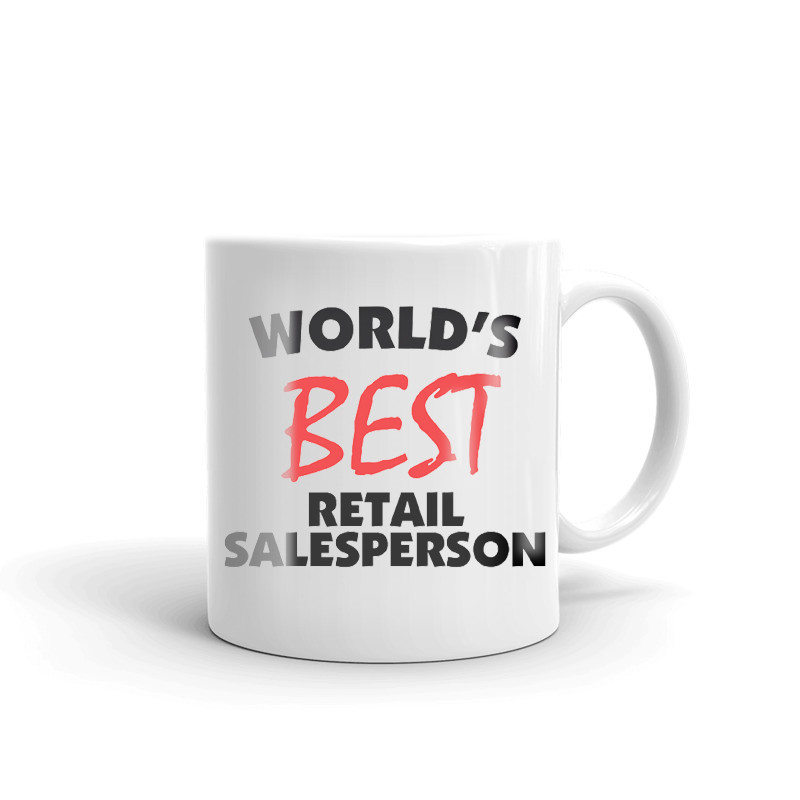 World's Best Retail Salesperson Coffee Tea Ceramic Mug Office Work Cup Gift