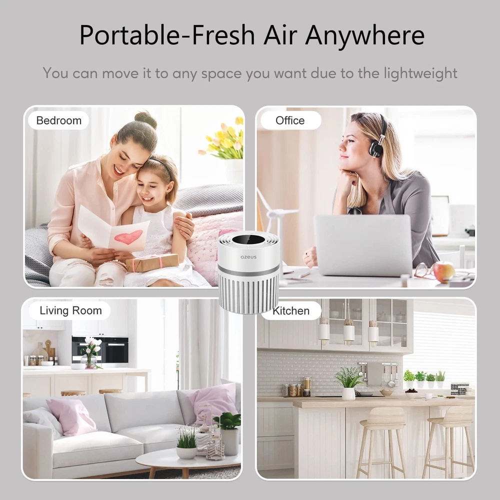 Air Purifier for Large Room With High CARD Rate, Portable Desktop Air Purifie...