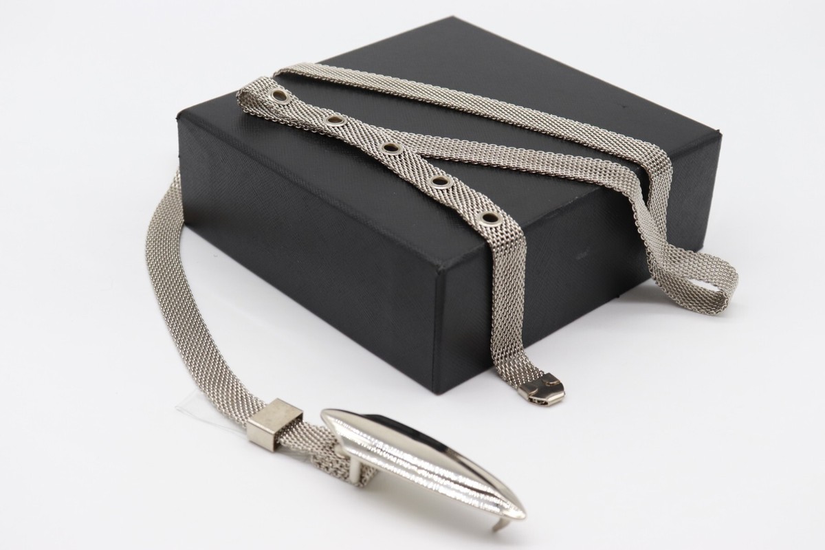 Women Silver Mesh Metal Ultra Skinny Waistband Belt Hip High  display picture 3
