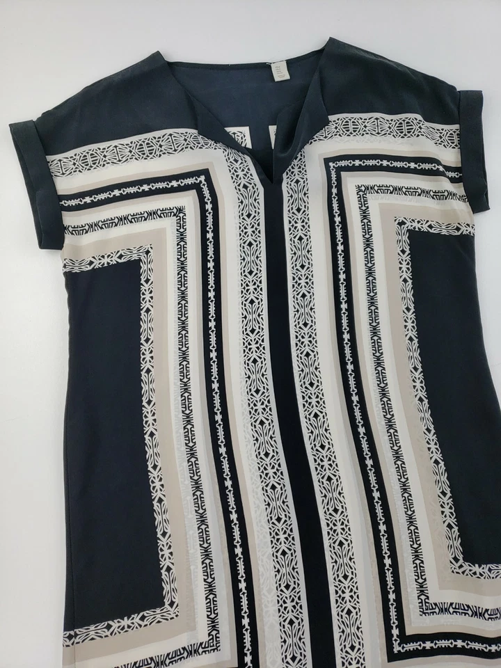 Vestido feminino 100% seda transparente manga curta chiffon transparente tamanho 4 Egito - Imagem 4 de 4