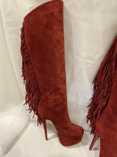 Stivali da donna CHRISTIAN LOUBOUTIN Interlopa 160 Veau in velluto taglia EU 34 - Foto 10 di 12