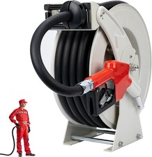Fuel Hose Reel Retractable Diesel Hose Reel 3/4" x 50' with Auto Fueling Nozzle