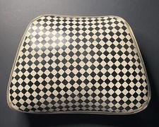 Black And White Checkerboard Muscle Bike Sissy Bar Headrest Back Pad  CCM