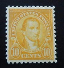 SCOTT #562 XF-SUPERB MINT NH 1923 YELLOW ORANGE JAMES MONROE GEM STAMP