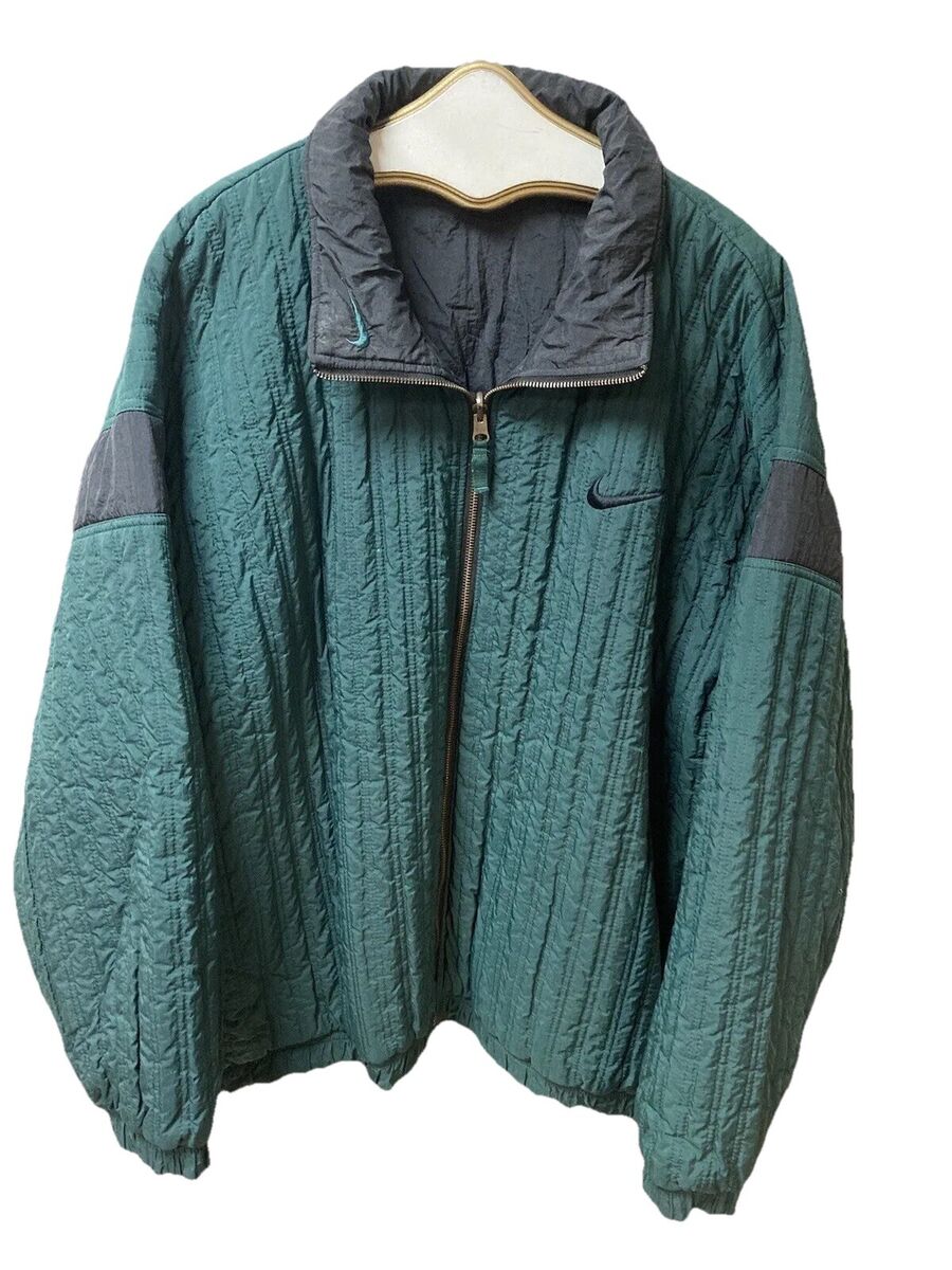 Vintage Nike Big Swoosh Quilted Reversible Jacket Mens XL Vintage Nike Big Swoosh Quilted Reversible Jacket Mens XL