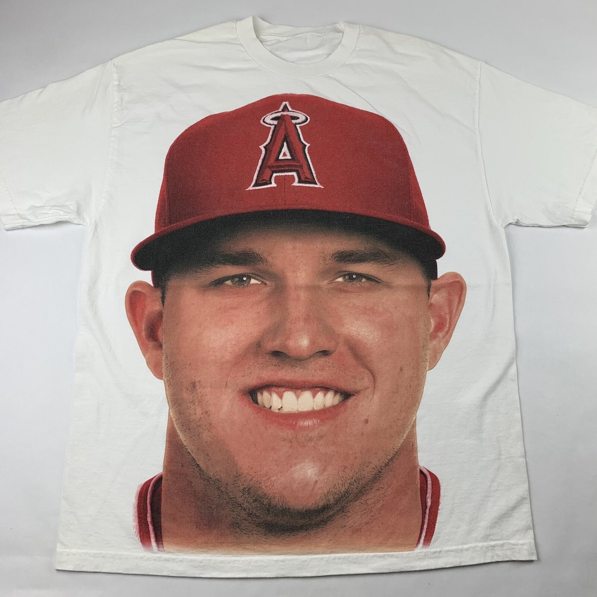 Mike Trout Big Face Head Anaheim Angels Player Tee T-Shirt