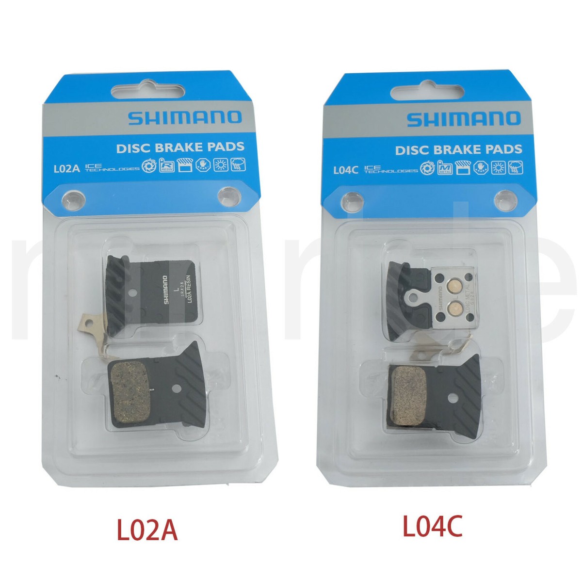 Shimano L04C Metal/L02A Resin Disc Brake Pad w/Cooling Fin+Spring
