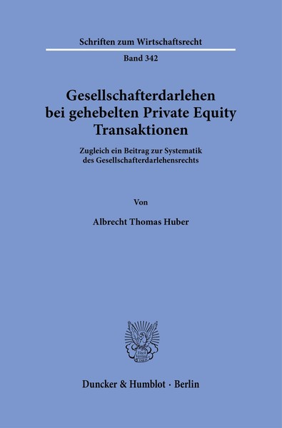 Gesellschafterdarlehen Bei Gehebelten Private Equity Transaktionen | Buch | 9783-image