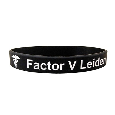 Awareness Wristband For Blood Clots Medical Alert ID Factor V Leiden Support Men