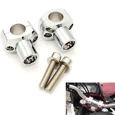 Handlebar Riser Mounting Clamp Adapter For Harley Cruisers/Kawasaki ...