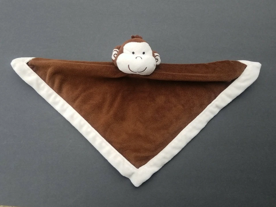 Tiddliwinks Baby Lovey Brown Cream Monkey Baby Security Blanket Lovey - Изображение 2 из 4
