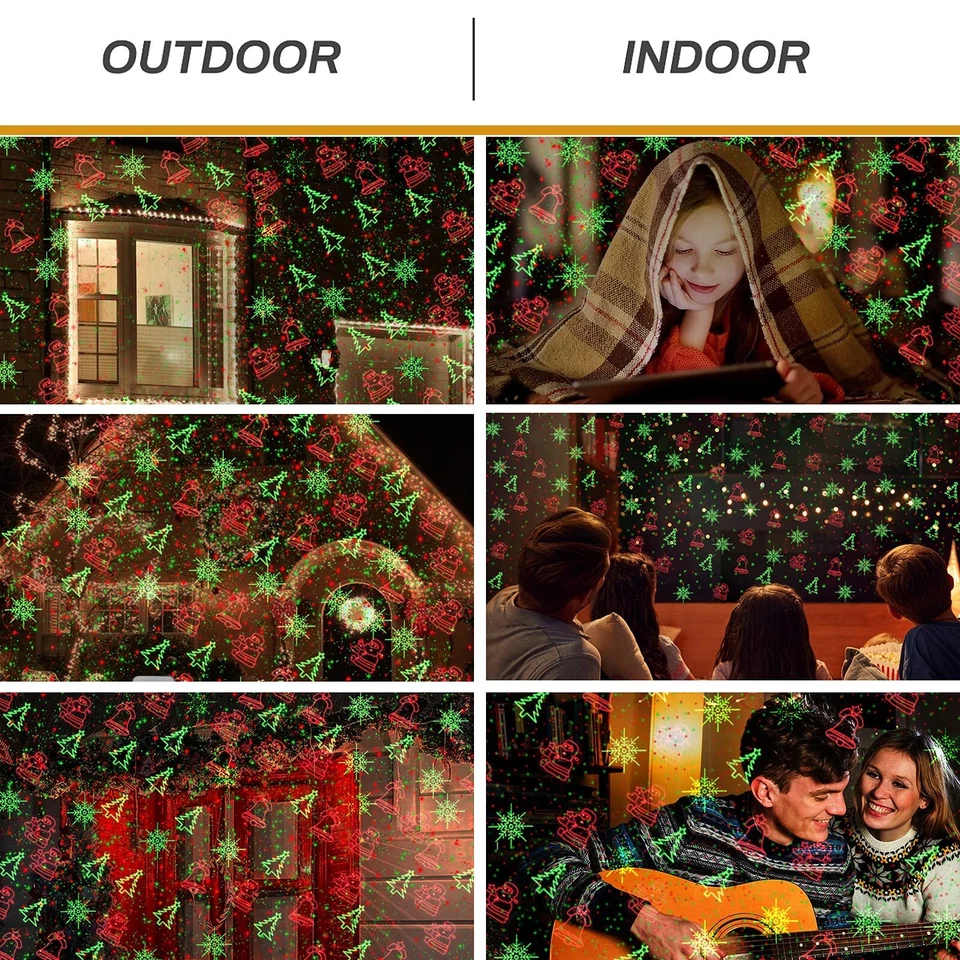 Proyector de Luces de Navidad Exterior, Impermeable Luces Láser de Navidad con Re... Foto 2 de 4