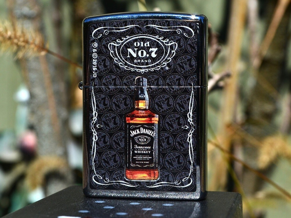 Jack Daniels Bottle Zippo Lighter - Old No. 7 - Tennessee Whiskey