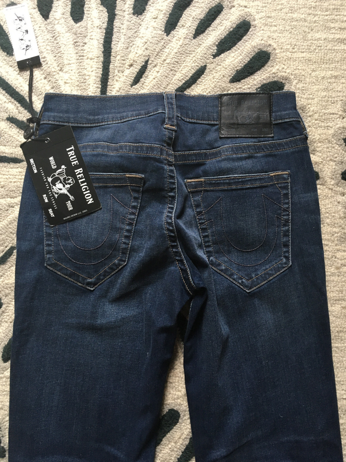 True Religion Devin Straight Fit Blue Jeans. Size 29W 32L. Brand New. RRP £159. image 3