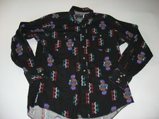 Vintage Wrangler Men's X-Long Tails Cowboy Cut Aztec Western Long Sleeve Button