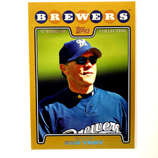 Ned Yost 2008 Topps Gold Parallel #318 1830/2008 MLB Milwaukee Brewers