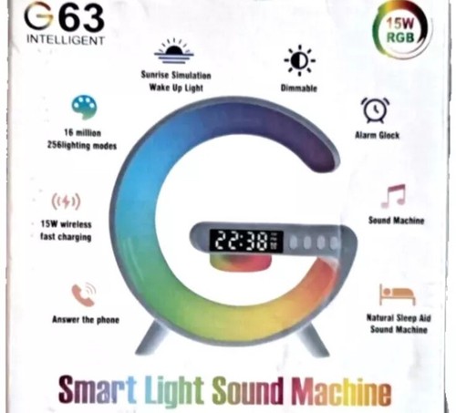 Smart Light Sound machine Alarm 4 in 1 Light Wireless Charger Bluetooth Speaker - Picture 4 of 8