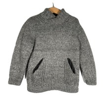Zara Boys Knitwear Sweater With Front Hand Pocket Size 6 Color Grey