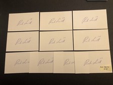 (Lot of 10) Rick Smith Autographed Bruins Signed 3x5 Index Cards Lot 10-2