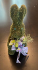 Easter Moss Rabbit Bunny w/Floral Bouquet — photo 1