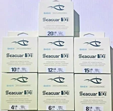 Seaguar 101 basix 4 Lb - 20 Lb. PICK 100% Fluorocarbon Fishing Line Bass Panfish