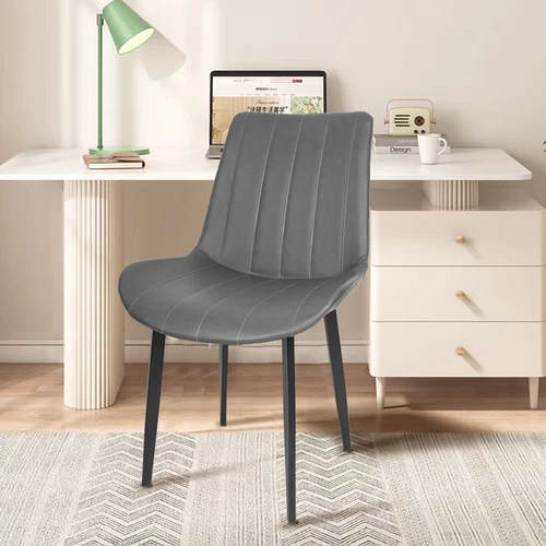 2 Pcs Faux Leather PU Padded Dining Chairs Kitchen Dining Room Chair Set Family - Picture 8 of 15