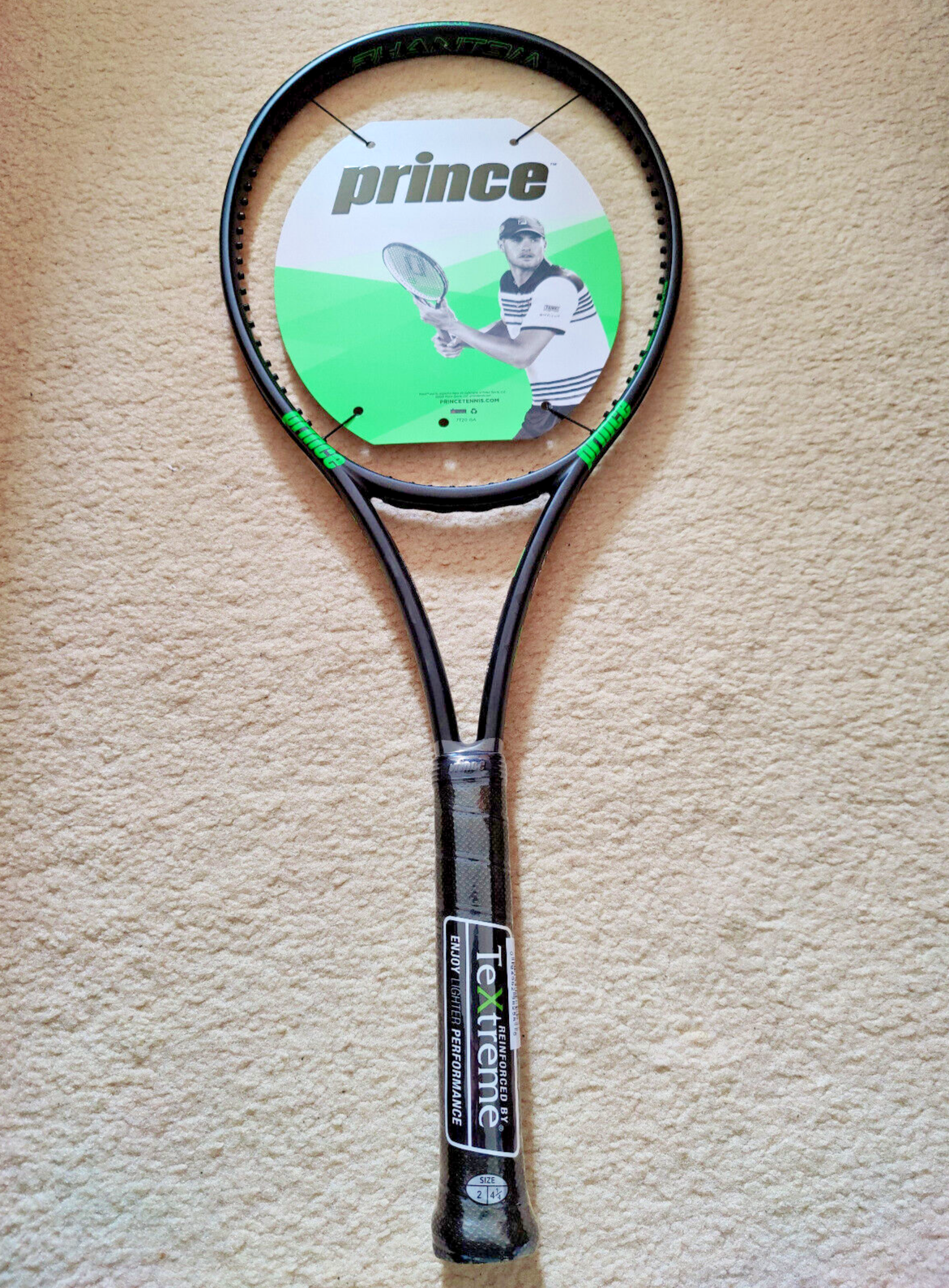 Prince Phantom Pro 100 (18x20), 11.3oz SW 295g, Grip #2 (1/4), Free  Stringing