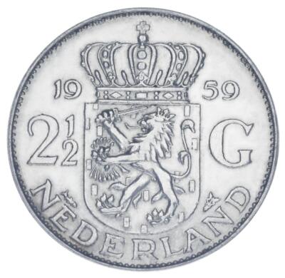 Netherlands 2.5 guilder 1959 Silver F-VF | eBay