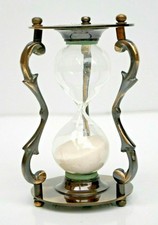 Nautische Sanduhr 17,8 cm Messing Sanduhr Designer Antik Finish...