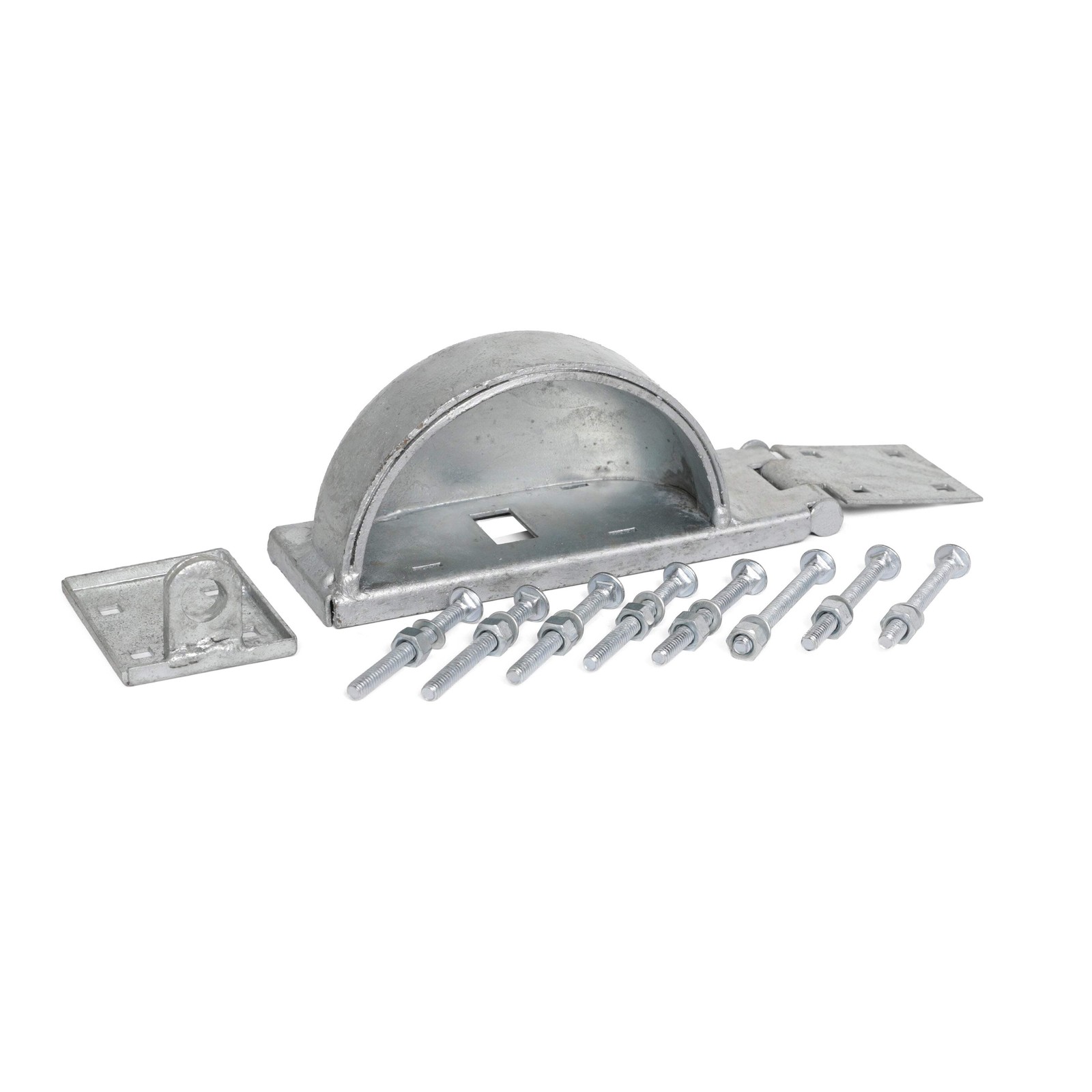 Heavy Hasp Staple With Padlock Protection 180mm Galvanised - Right Hand