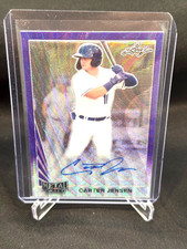 Carter Jensen 2021 Leaf Pro Set Metal 1989 Purple Wave Auto #12/15 Royals