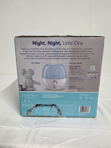 Vicks 3-in-1 Sleepy Time Humidifier Diffuser Nightlight NIB - Picture 4 of 5