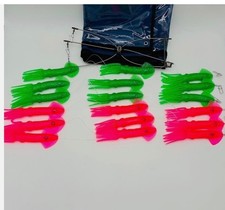 Lights Out Tackle 9 INCH MAULER SQUID DREDGE RIGGED ON squidnation 12 INCH BAR