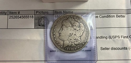 1892-S Morgan $1 – Fine Circulated – Key Date San Francisco Mint