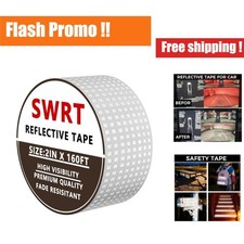 SWRT Reflective Tape DOT-C2 White Safety Warning Conspicuity Tape for Trailer