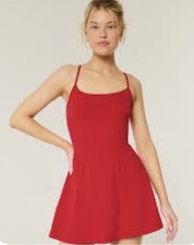 Gilly Hicks Holister Active Scrappy Back Athletic Tennis Dress Red Sz XS