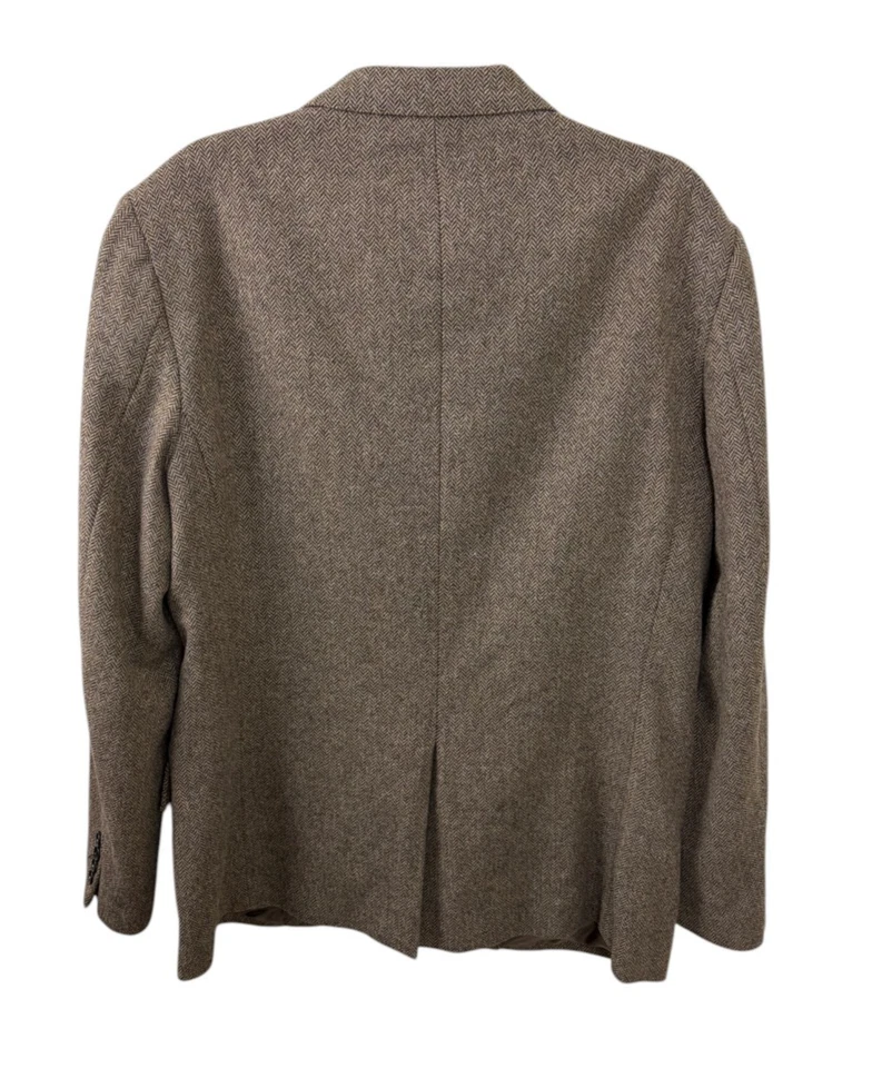 J. Blazer Crew Ludlow 44R Abrigo Deportivo Marrón Espiga Luna Lana Británica Foto 2 de 4