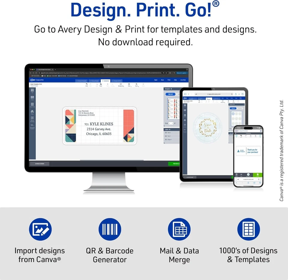 Avery Printable Return Address Labels 2/3" x 1-3/4", 540 Clear Labels - Image 4 of 4