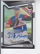2022 Elite Extra Edition JOSE FRIAS Prime Numbers Auto /185 Dominican League