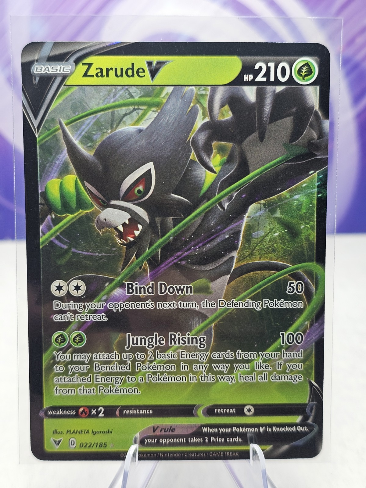 Pokemon Zarude V 022/185 Ultra Rare Sword & Shield: Vivid Voltage NM