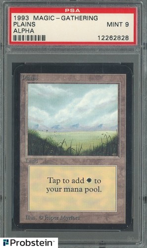 1993 Magic The Gathering MTG Alpha Edition Plains PSA 9 MINT