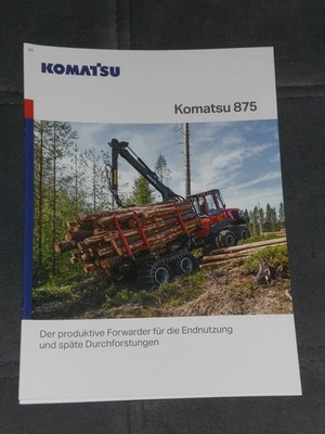 KOMATSU 875 Forwarder, Rückezug Prospekt von 2022 ( Forst 139 )