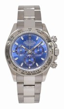 Rolex Daytona Chronograph 18k White Gold Custom Blue Dial 40mm Watch D 116509 2