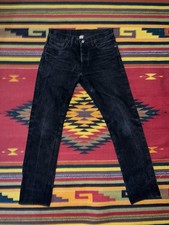 RRL Ralph Lauren 30x31 Men's Black Denim Straight Leg Jeans Button Fly