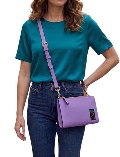 Dooney & Bourke Alpine Janine Crossbody 23 Leather Purple Bag
