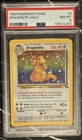 1999 Pokemon Fossil Dragonite Holo PSA 8